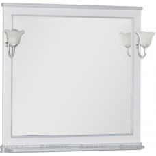 Зеркало 102,2х100 см белый/серебро Aquanet Валенса 00180145