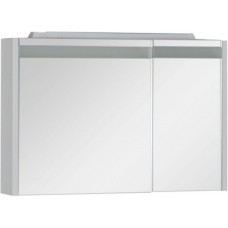 Зеркальный шкаф 89х60 см с подсветкой белый Aquanet Лайн 00165582