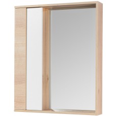 Зеркальный шкаф 60х85,2 см белый глянец/дуб эврика Акватон Бостон 1A240202BN010